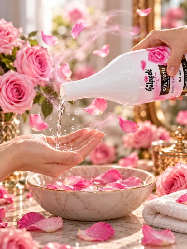 400 ml Gülçiçek Deluxe Gül Suyu koku amaçlı kullanım