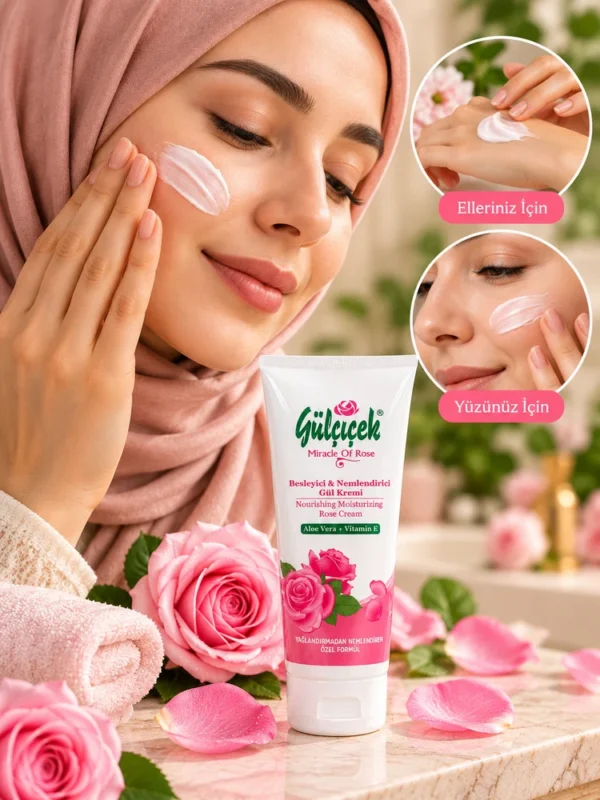 Gülçiçek 100 ml Besleyici & Nemlendirici Aloe Vera Gül Kremi