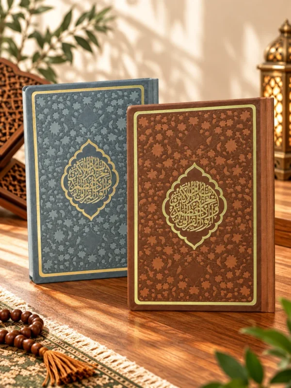 Hizbü'l-Kuran gri ve kahve renk cilt seçenekleri