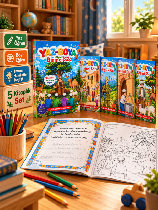 Yaz-Boya Küçük Sözler Boyama Seti – 5 Kitap
