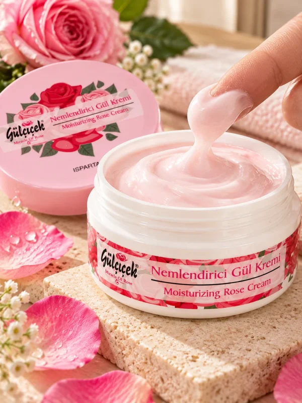 Gülçiçek 100 ml Nemlendirici Gül Kremi krem dokusu