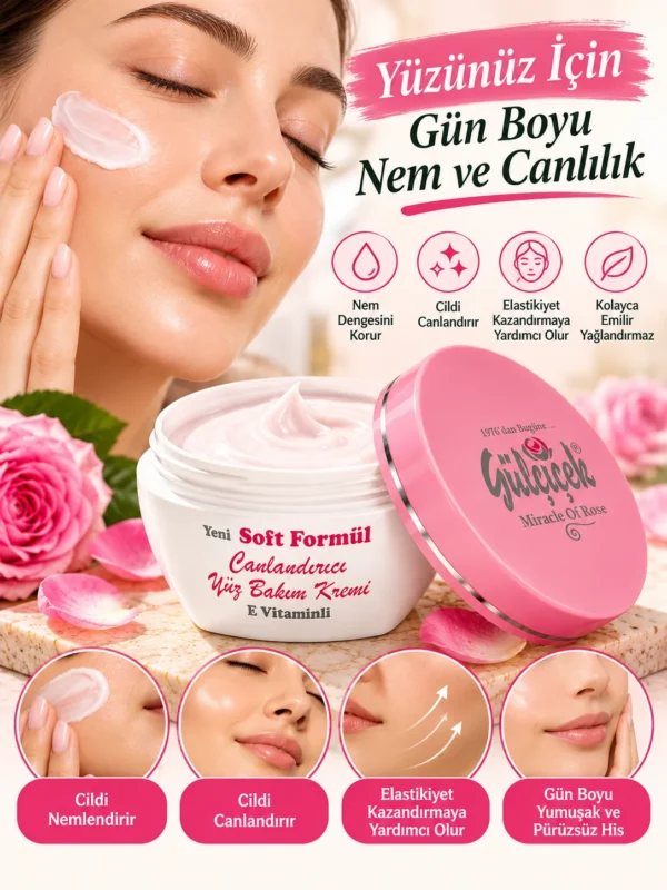 Gülçiçek Yeni Soft Formül Canlandırıcı Yüz Bakım Kremi 150 ml