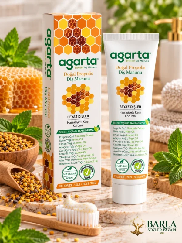 Agarta doğal propolis diş macunu bitkisel içerikler