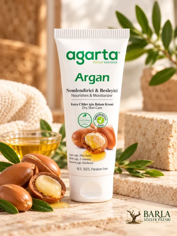 Agarta Doğal Yüz ve El Besleyici Argan Yağlı Cilt Bakım Kremi 75 ML