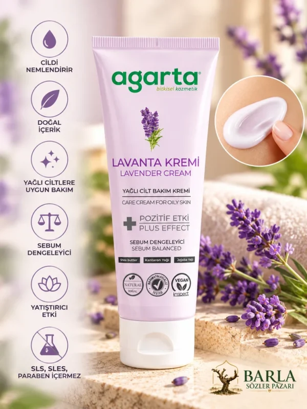 Agarta Doğal Lavanta Cilt Bakım Kremi lavanta içerikli bakım
