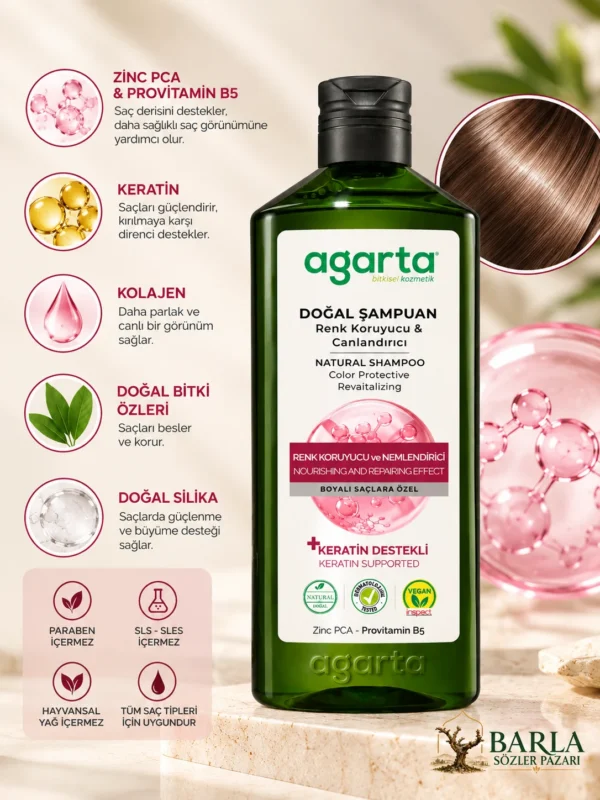 Agarta renk koruyucu şampuan Zinc PCA Provitamin B5