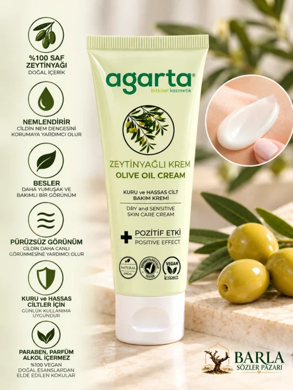 Agarta Zeytinyağlı Krem 75 ml kuru ve hassas cilt bakımı