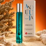 Aksa Andulucia 9 ml Roll-On Esans kutusu ve turkuaz şişesi
