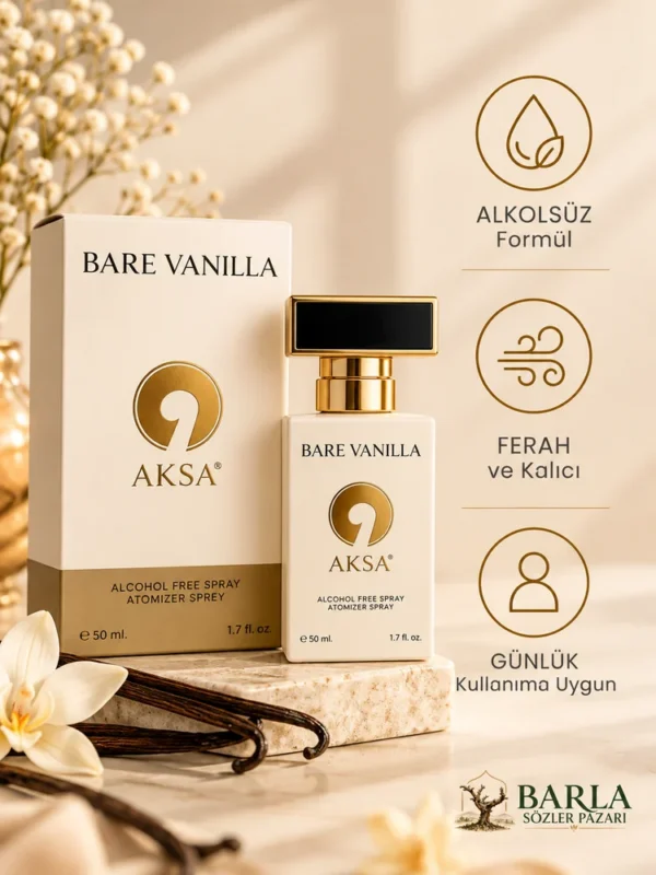 Aksa Bare Vanilla 50 ml alkolsüz parfüm spreyi ürün özellikleri