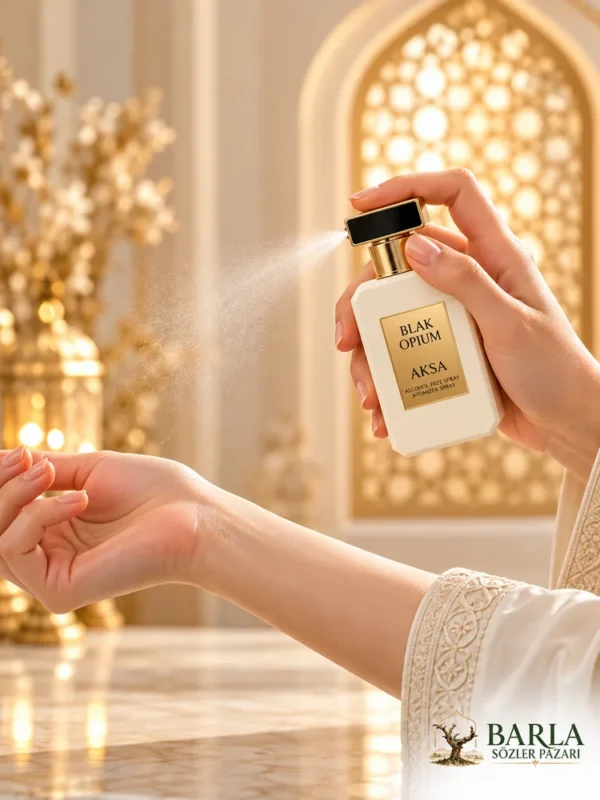 Aksa Black Opium Spreyli Parfüm 50 ml bileğe sprey ile uygulanırken