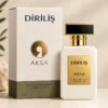 Aksa Diriliş 50 ml alkolsüz parfüm spreyi kutusu ve şişesi