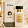 Aksa Esra 50 ml alkolsüz parfüm spreyi kutusu ve şişesi
