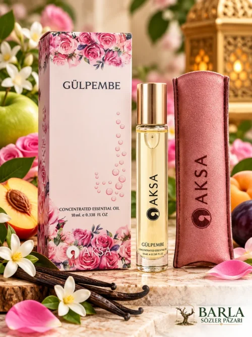 Aksa Gülpembe Roll-on Esans 9 ml kutusu ve roll-on şişesi