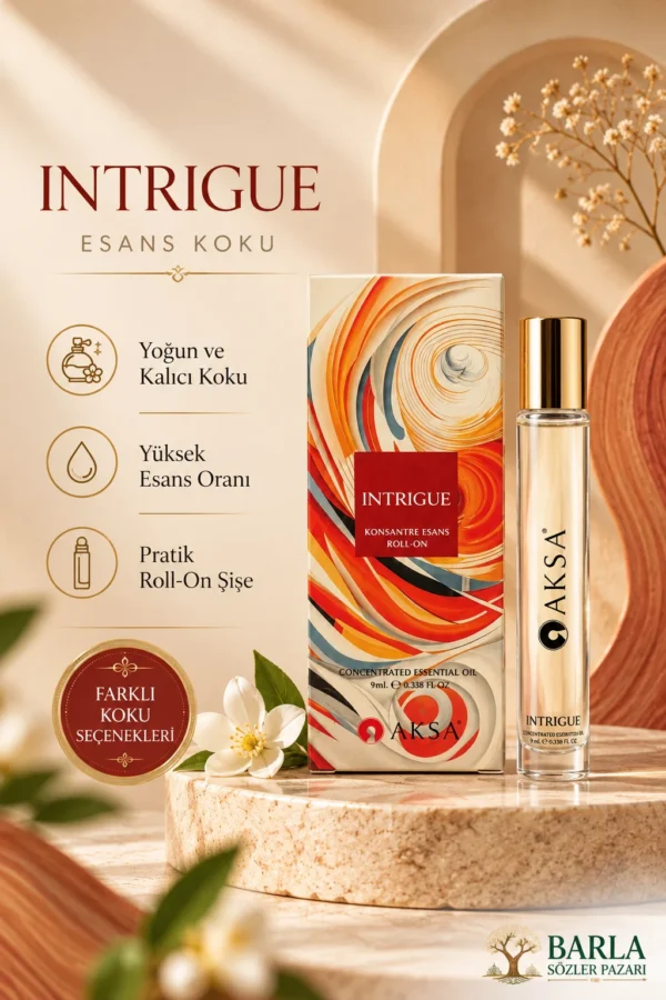 Aksa Intrigue Roll-on Esans oryantal ve çiçeksi koku temalı tanıtım görseli