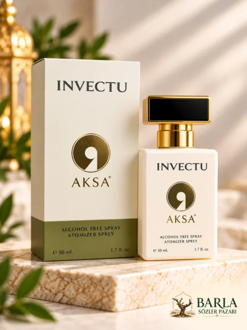 Aksa Invectu 50 ml alkolsüz parfüm spreyi kutusu ve şişesi