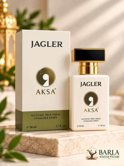 Aksa Jagler 50 ml alkolsüz parfüm spreyi kutusu ve şişesi