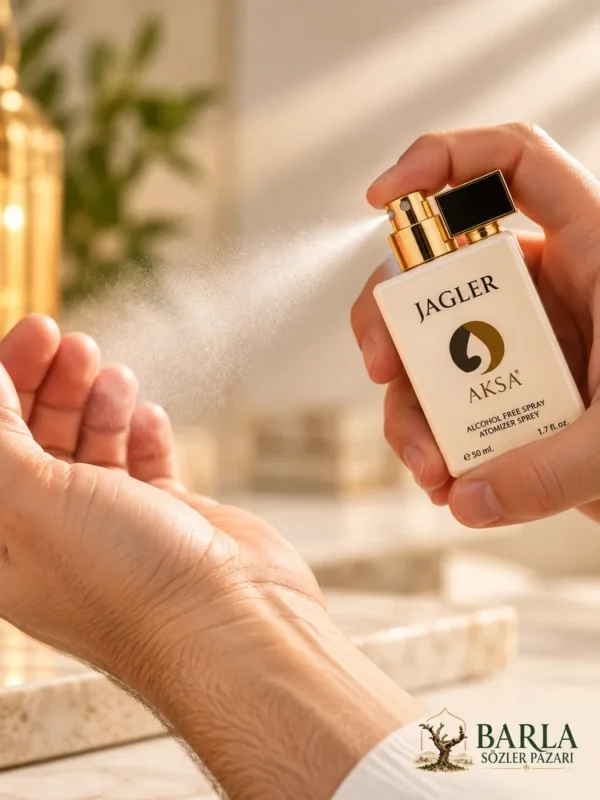 Aksa Jagler 50 ml alkolsüz parfüm spreyi kullanım görseli