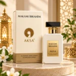 Aksa Makamı İbrahim 50 ml Alkolsüz Spreyli Parfüm kutusu ve şişesi