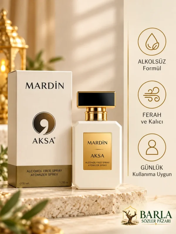 Aksa Mardin alkolsüz parfüm 50 ml ürün özellikleri ve ambalajı