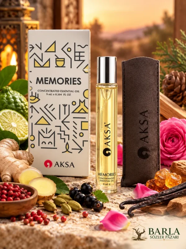 Aksa Memories 9 ml alkolsüz roll-on esans kutusu ve ürünü