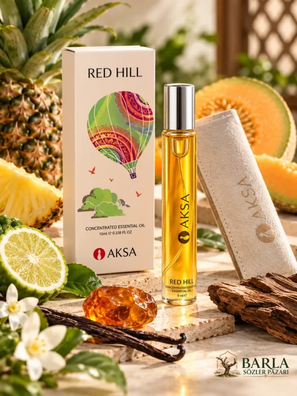Aksa RED HILL 9 ml Esans ananas, kavun, bergamot ve odunsu detaylarla