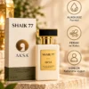 Aksa Shaik 77 50 ml alkolsüz parfüm spreyi özellikleri ve ürün ambalajı