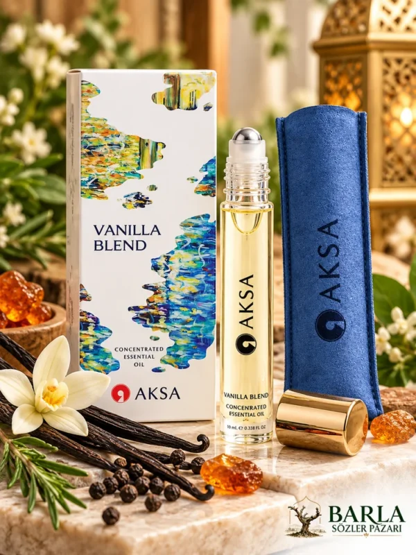 Aksa Vanilla Blend Roll-on Esans vanilya ve amber temalı ürün görseli