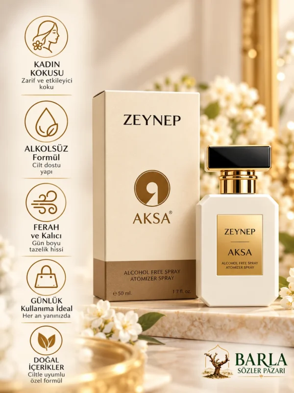 Aksa Zeynep 50 ml alkolsüz kadın parfümü ürün özellikleri