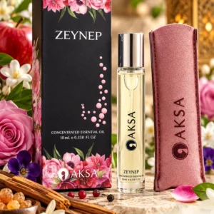 Aksa Zeynep Roll-On Esans 9 ml kutusu ve roll-on şişesi