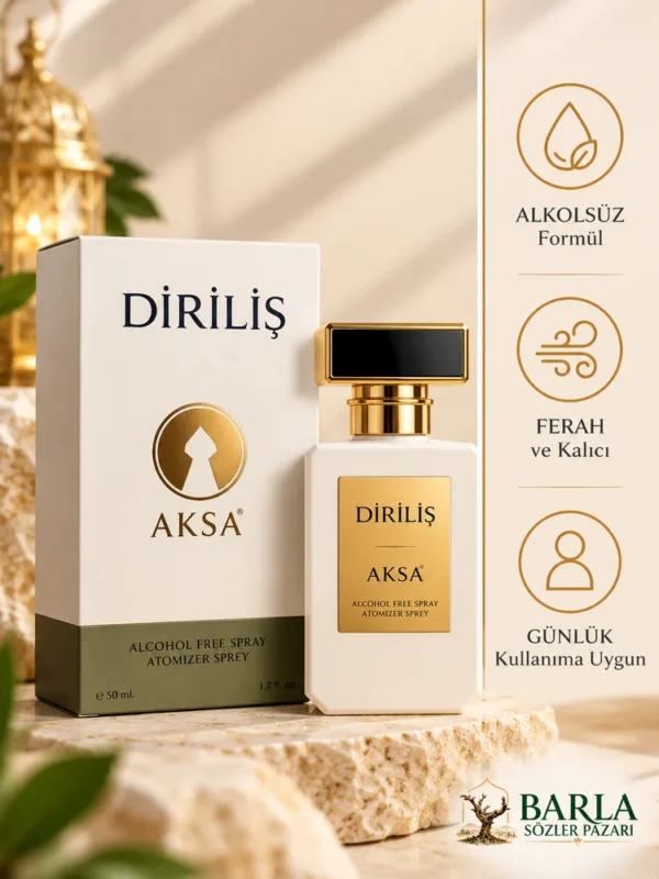 Aksa Diriliş 50 ml alkolsüz parfüm özellikleri ve günlük kullanım