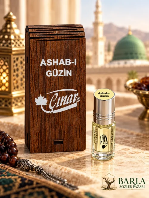 Çınar Ashab-ı Güzin alkolsüz esans 3 ml özel ahşap kutulu roll-on şişe