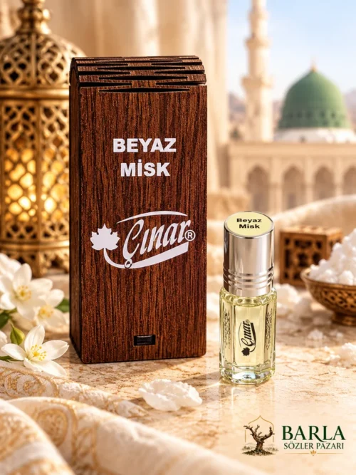 Çınar Beyaz Misk Alkolsüz Esans 3 ml özel ahşap kutulu