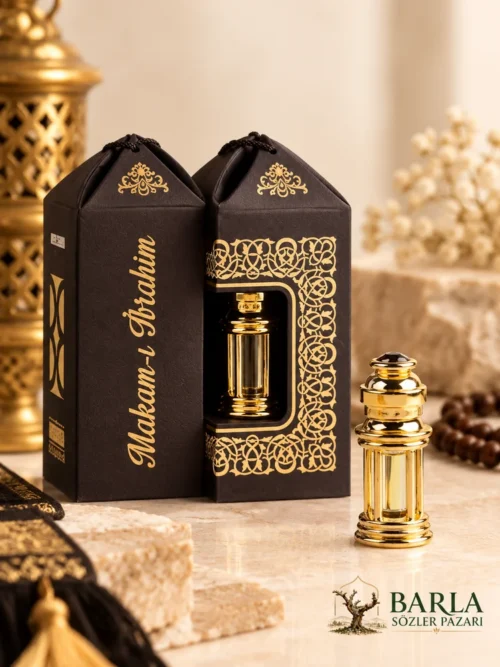 Buhara Makam-ı İbrahim 3 ml alkolsüz esans altın şişe ve özel kutu