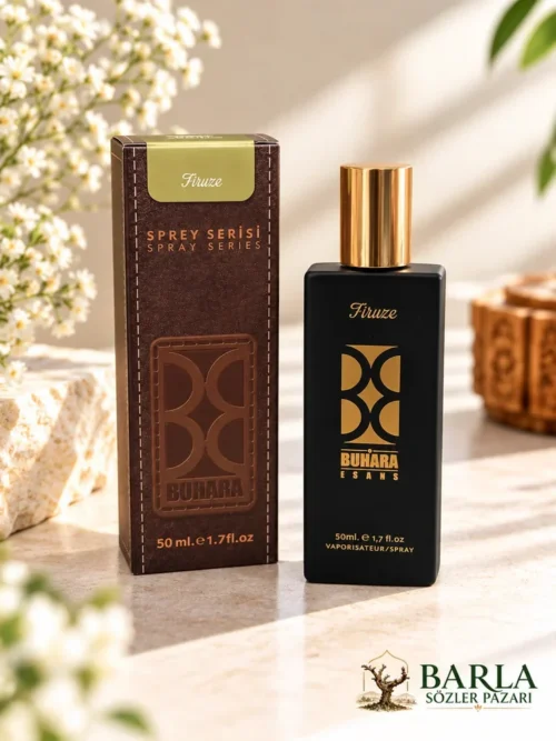Buhara Firuze 50 ml Alkolsüz Parfüm Spreyi cam şişe ve özel kutusu