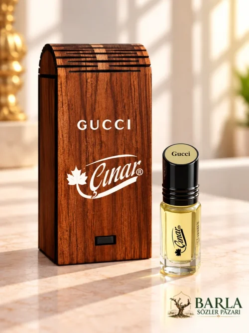 Çınar Gucci 3 ml Alkolsüz Esans – Özel Ahşap Kutulu
