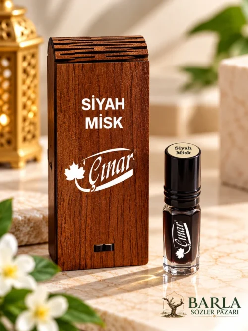 Çınar Siyah Misk 3 ml alkolsüz esans özel ahşap kutulu