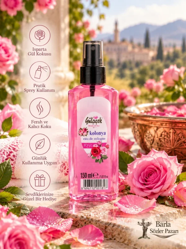Gülçiçek Gül Kokulu Sprey Kolonya 150 ml