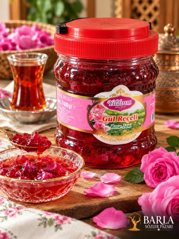 Yıldırım Şekerleme 1400 g Gül Reçeli kavanozu