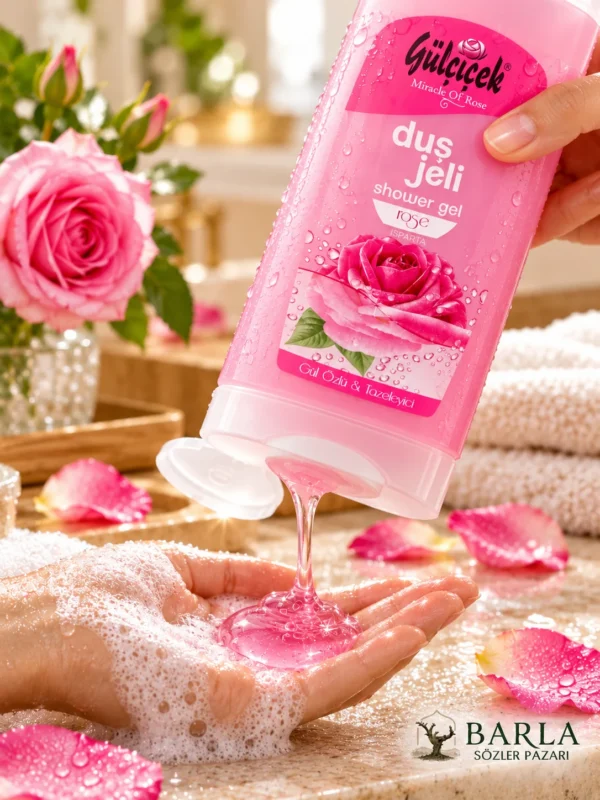 Gülçiçek 420 ml Gül Özlü Duş Jeli kullanım görseli
