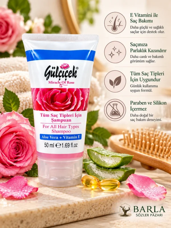 Gülçiçek 50 ml E Vitaminli Saç Bakım Şampuanı saç bakımı