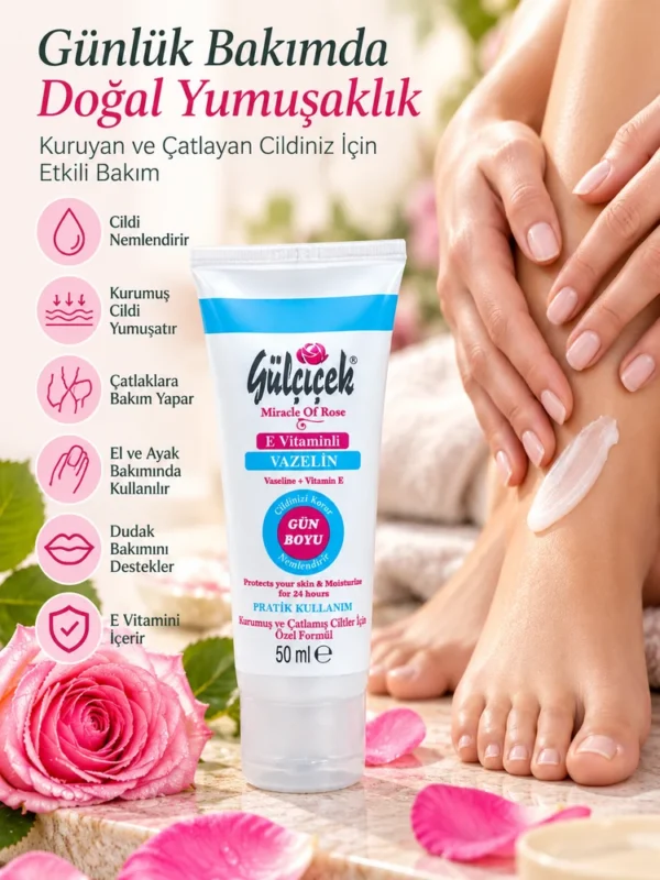 Gülçiçek 50 ml E Vitaminli Tüp Vazelin