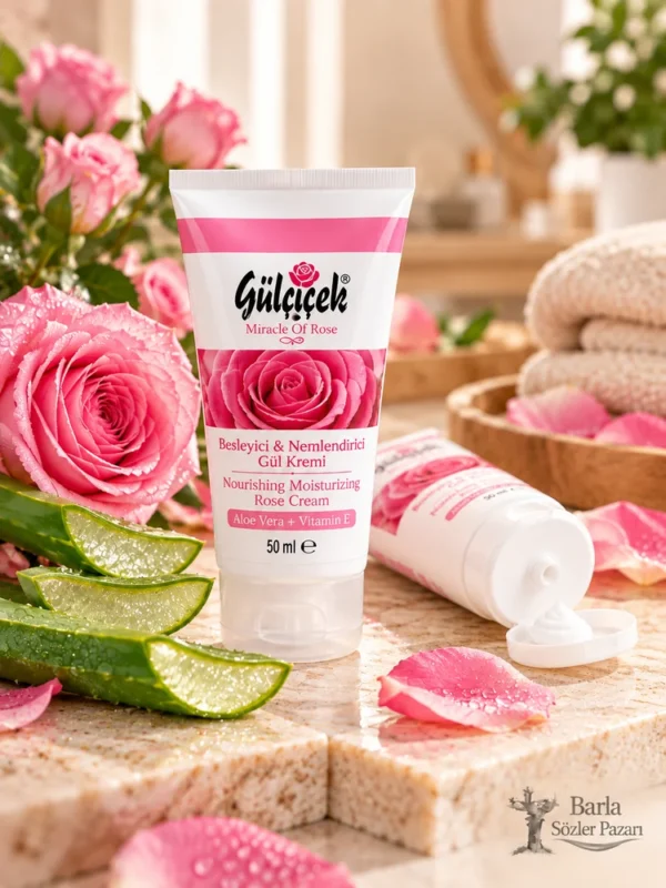 Gülçiçek 50 ml Aloe Vera Gül Kremi tüp ambalaj