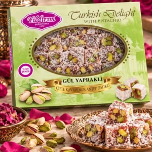 Yıldırım Gül Yapraklı Çifte Kavrulmuş Antep Fıstıklı Lokum 300 g
