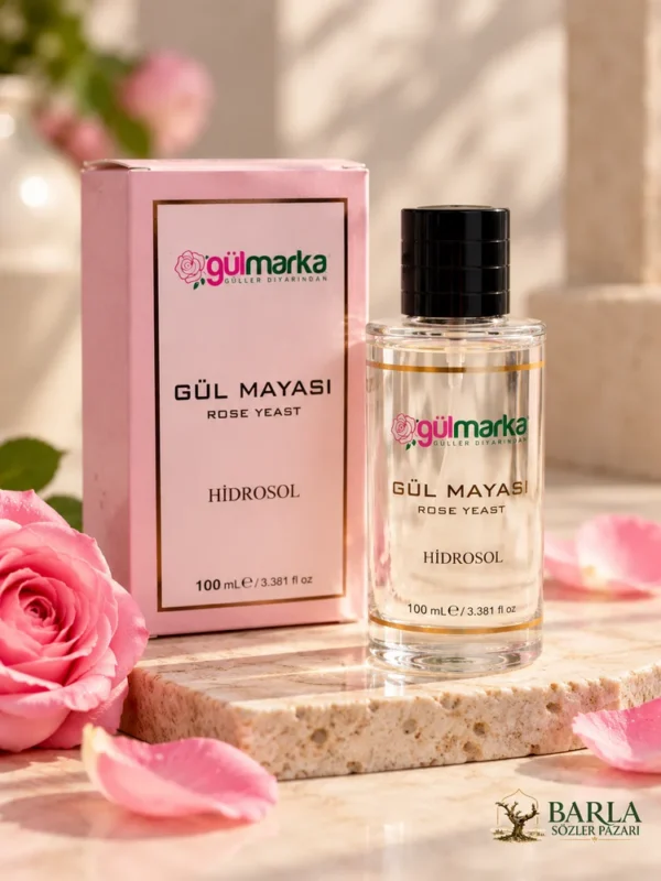 Gülmarka Gül Mayası Hidrosol 100 ml ürün kutusu ve şişesi