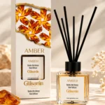 Gülsemin Amber Bambu Çubuklu Oda Kokusu kutu ve şişe
