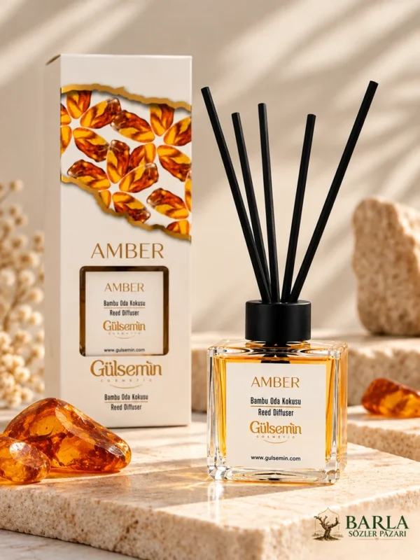 Gülsemin Amber Bambu Çubuklu Oda Kokusu dekoratif ürün görünümü