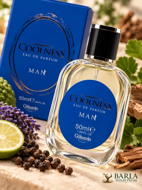 Gülsemin Coolness Eau de Parfum Man 50 ml parfüm şişesi yakın plan
