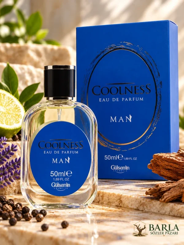 Gülsemin Coolness Man 50 ml erkek parfümü kutu ve şişe görünümü