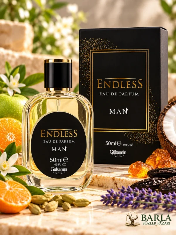 Gülsemin Endless erkek parfümü kutu ve şişe görünümü