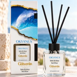 Gülsemin Okyanus Bambu Çubuklu Oda Kokusu kutu ve şişe